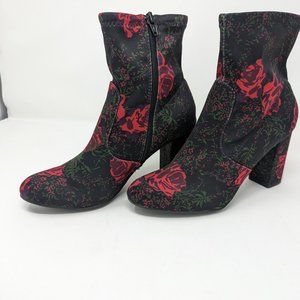 Steve Madden Chunky Heel Floral Boots